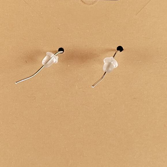 Turquoise Heart Dangle Earrings Silver Tone Hook Pierced Drop Jewelry Gift Bag - Picture 8 of 10